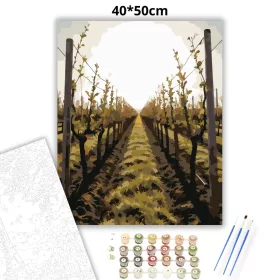 Derűs szőlőültetvény - számfestő készlet - Számfestő.hu - 40×50cm - Keret nélkül