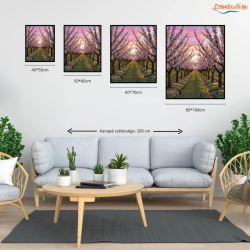 Csendes gyümölcsös fasor - számfestő készlet - Számfestő.hu - 50×60cm - Keret nélkül