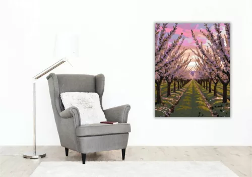 Csendes gyümölcsös fasor - számfestő készlet - Számfestő.hu - 40×50cm - Keretre feszítve