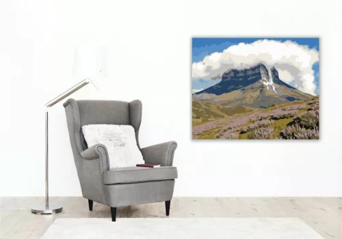 Tiszta Tábla-hegy felhőkoszorúja - számfestő készlet - Számfestő.hu - 80×100cm - Keret nélkül