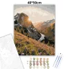 Derengő hegyvölgy - számfestő készlet - Számfestő.hu - 40×50cm - Keretre feszítve