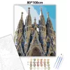 Monumentális Sagrada Família - számfestő készlet - Számfestő.hu - 80×100cm - Keret nélkül