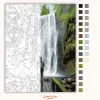 Zúgó vízesés - számfestő készlet - Számfestő.hu - 50×60cm - Keret nélkül