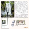 Zúgó vízesés - számfestő készlet - Számfestő.hu - 60×70cm - Keretre feszítve