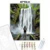 Zúgó vízesés - számfestő készlet - Számfestő.hu - 40×50cm - Keretre feszítve