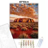 Fenséges Uluru-szikla - számfestő készlet - Számfestő.hu - 40×50cm - Keret nélkül