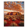 Fenséges Uluru-szikla - számfestő készlet - Számfestő.hu - 40×50cm - Keret nélkül