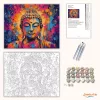 Vibráló Buddha csendje - számfestő készlet - Számfestő.hu - 40×50cm - Keret nélkül