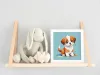 Boldog kiskutya  - gyerek számfestő készlet - Számfestő.hu - 50×50cm - keret nélkül