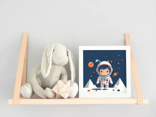 Bolygók között - gyerek számfestő készlet - Számfestő.hu - 20×20cm - keret nélkül