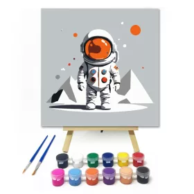 Idegen bolygón - gyerek számfestő készlet - Számfestő.hu - 20×20cm - keret nélkül
