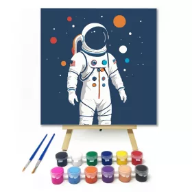 Messze a földtől - gyerek számfestő készlet - Számfestő.hu - 20×20cm - keret nélkül