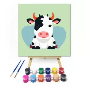 Kedves boci - gyerek számfestő készlet - Számfestő.hu - 20×20cm - keret nélkül