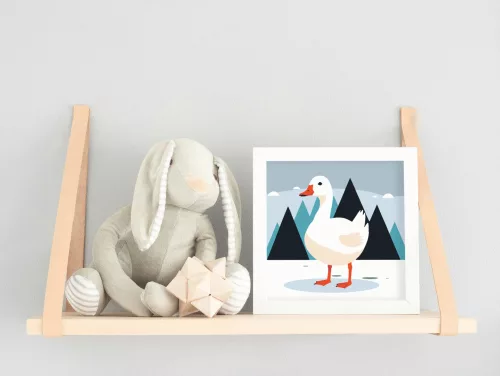 Lúd az erdőben  - gyerek számfestő készlet - Számfestő.hu - 20×20cm - keret nélkül