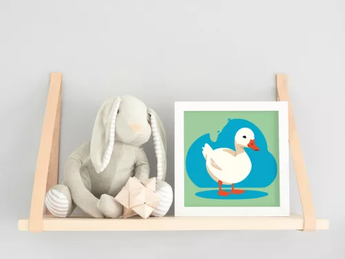 Kedves liba - gyerek számfestő készlet - Számfestő.hu - 20×20cm - keret nélkül