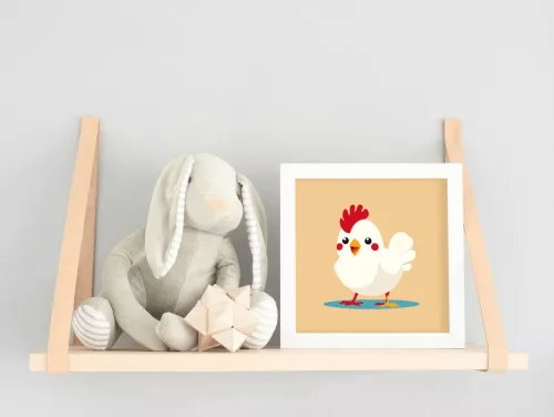 Mosolygó kiscsibe - gyerek számfestő készlet - Számfestő.hu - 50×50cm - keret nélkül