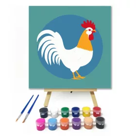 Kakas - gyerek számfestő készlet - Számfestő.hu - 20×20cm - keret nélkül