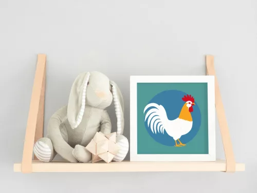 Kakas - gyerek számfestő készlet - Számfestő.hu - 30×30cm - keret nélkül