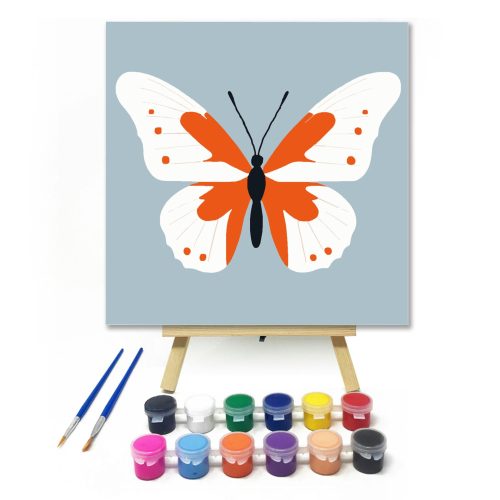 Pöttyös lepke  - gyerek számfestő készlet - Számfestő.hu - 50×50cm - keret nélkül