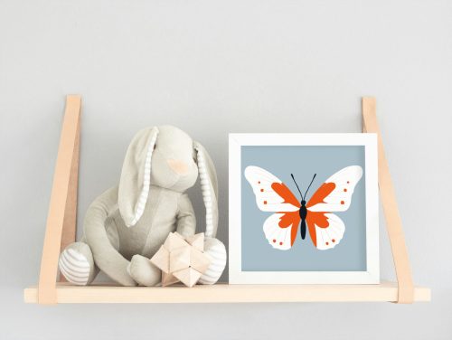 Pöttyös lepke  - gyerek számfestő készlet - Számfestő.hu - 20×20cm - keretre feszítve