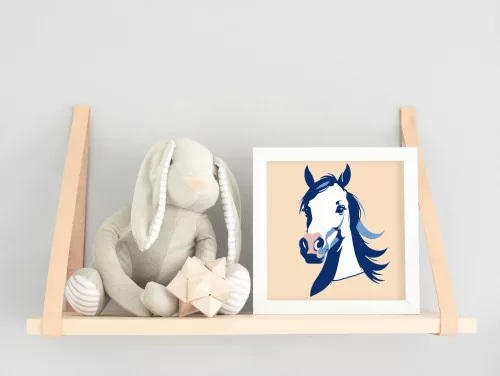 Szép paripa - gyerek számfestő készlet - Számfestő.hu - 20×20cm - keret nélkül