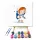 Kíváncsi űrhajós - gyerek számfestő készlet - Számfestő.hu - 20×20cm - keret nélkül