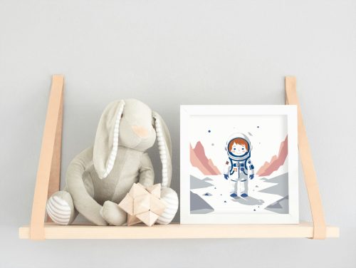 Holdi kaland - gyerek számfestő készlet - Számfestő.hu - 50×50cm - keret nélkül