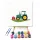 Farm traktor- gyerek számfestő készlet - Számfestő.hu - 20×20cm - keret nélkül