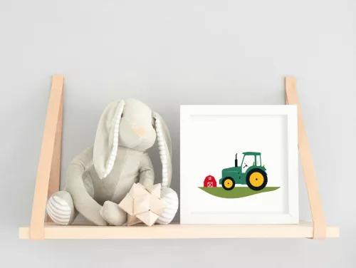 Farm traktor- gyerek számfestő készlet - Számfestő.hu - 20×20cm - keretre feszítve