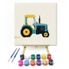 Kék traktor - gyerek számfestő készlet - Számfestő.hu - 50×50cm - keret nélkül