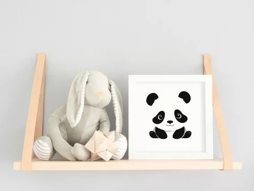 Pocakos panda - gyerek számfestő készlet - Számfestő.hu - 30×30cm - keret nélkül