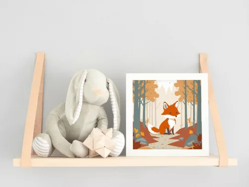 Kis Vuk - gyerek számfestő készlet - Számfestő.hu - 30×30cm - keret nélkül