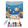 Mélytengeri kaland - gyerek számfestő készlet - Számfestő.hu - 20×20cm - keretre feszítve