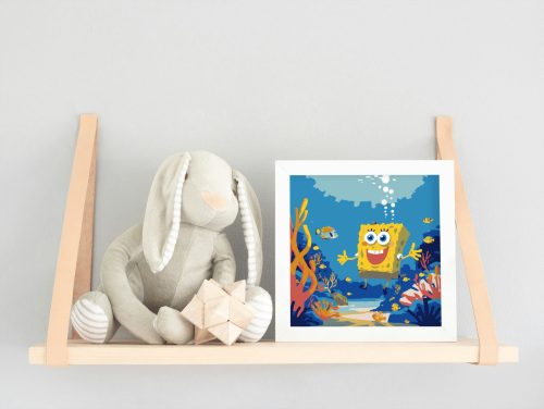 Korallzátony mosolygója - gyerek számfestő készlet - Számfestő.hu - 20×20cm - keret nélkül