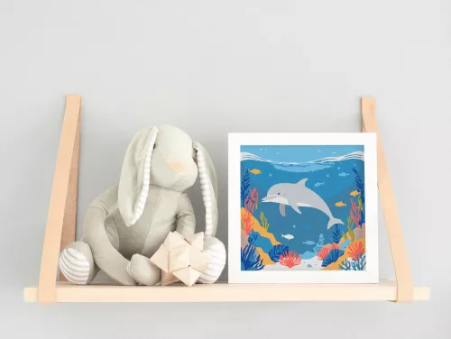 Tengeri kalandok  - gyerek számfestő készlet - Számfestő.hu - 50×50cm - keret nélkül