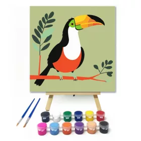 Dzsungel királya - gyerek számfestő készlet - Számfestő.hu - 20×20cm - keret nélkül