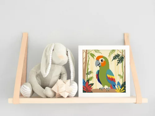 Tarka tollú barát - gyerek számfestő készlet - Számfestő.hu - 30×30cm - keret nélkül