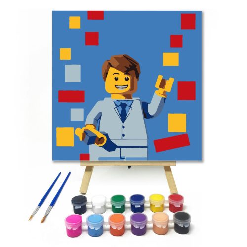 Műsorvezető - gyerek számfestő készlet - Számfestő.hu - 40×40cm - keret nélkül