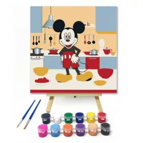 Egér a konyhában - gyerek számfestő készlet - Számfestő.hu - 20×20cm - keret nélkül