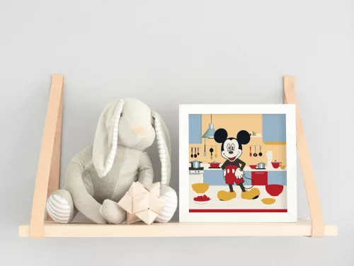 Egér a konyhában - gyerek számfestő készlet - Számfestő.hu - 20×20cm - keret nélkül