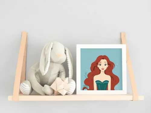 Hableány - gyerek számfestő készlet - Számfestő.hu - 20×20cm - keret nélkül