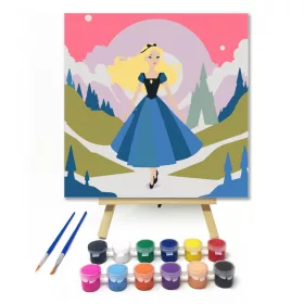 Kis hercegnő - gyerek számfestő készlet - Számfestő.hu - 20×20cm - keret nélkül