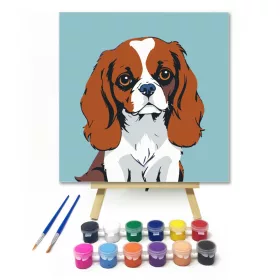 Hűséges barát - gyerek számfestő készlet - Számfestő.hu - 20×20cm - keret nélkül