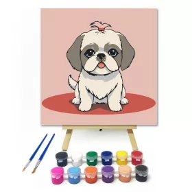 Ölelnivaló kisugárzás - gyerek számfestő készlet - Számfestő.hu - 20×20cm - keret nélkül