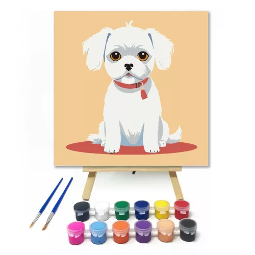 Puha bunda - gyerek számfestő készlet - Számfestő.hu - 20×20cm - keret nélkül