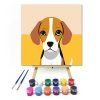 Szomorú beagle - gyerek számfestő készlet - Számfestő.hu - 30×30cm - keret nélkül