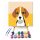 Szomorú beagle - gyerek számfestő készlet - Számfestő.hu - 50×50cm - keret nélkül