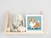 Mosolygó corgi - gyerek számfestő készlet - Számfestő.hu - 50×50cm - keretre feszítve