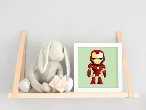 Páncélos hős - gyerek számfestő készlet - Számfestő.hu - 20×20cm - keret nélkül