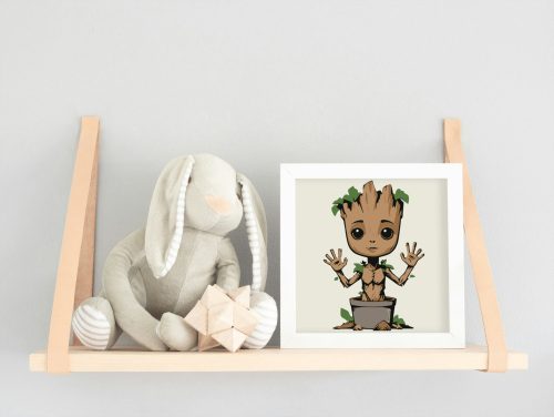 Mosolygó kis fa - gyerek számfestő készlet - Számfestő.hu - 20×20cm - keretre feszítve